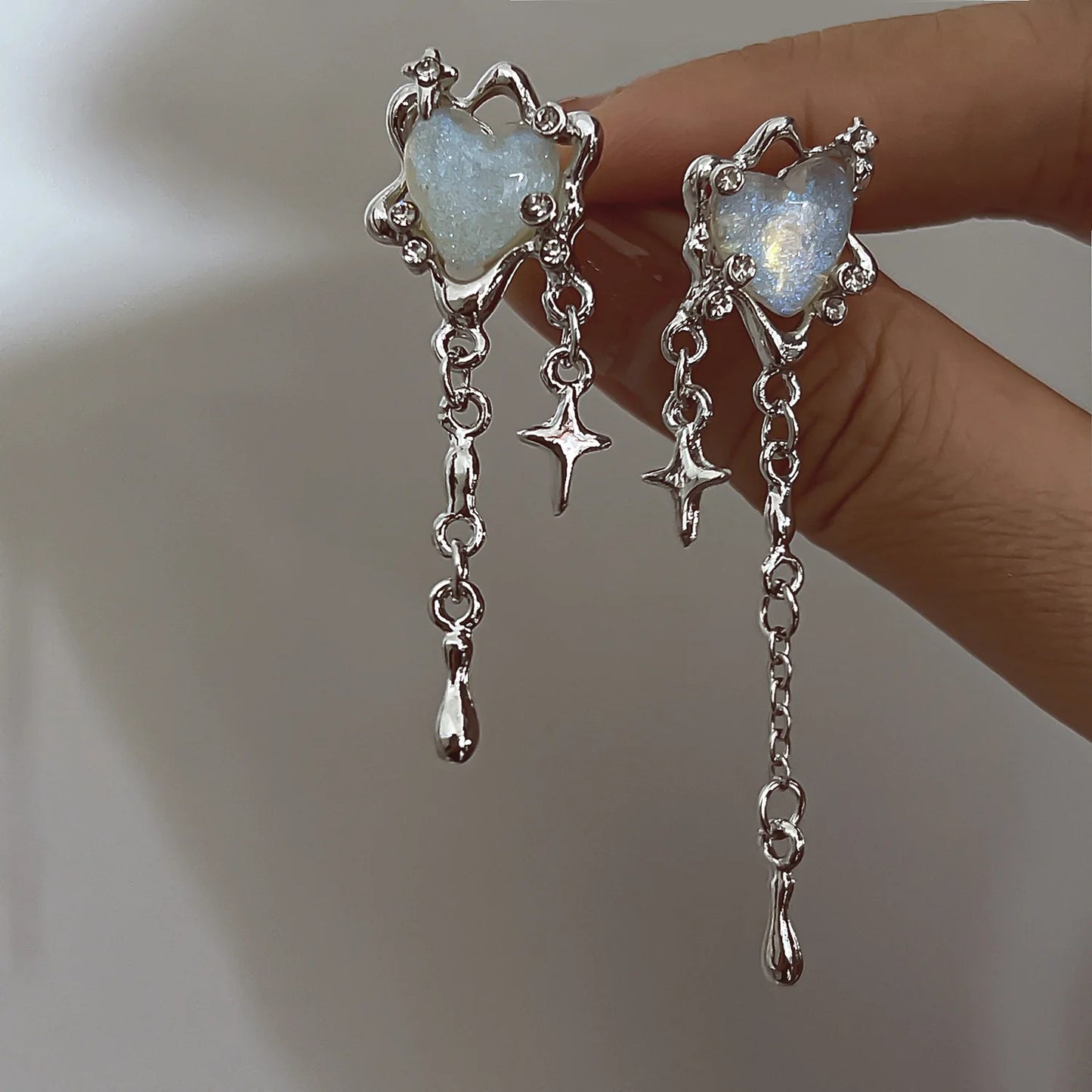 Crystal Heart Earrings